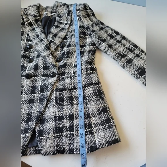Veronica Beard Rhinestone Miller Dickey Plaid Tweed Jacket Size 2 Black - Picture 12 of 16